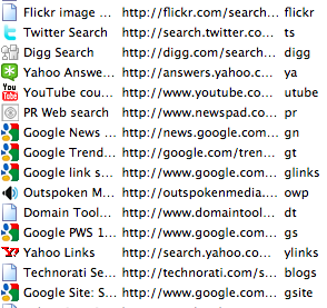 Firefox Quick Search Bookmarks