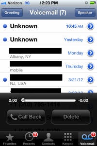 iPhone voicemail